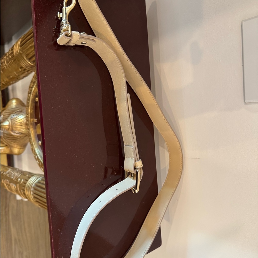 Versace Medusa Signature Satchel DBFD705 Cream Yellow Leather Chain Tote Purse - Picture 12 of 16